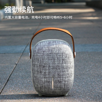 New teddy bear wireless bluetooth small audio art fan linen portable subwoofer mini portable audio card