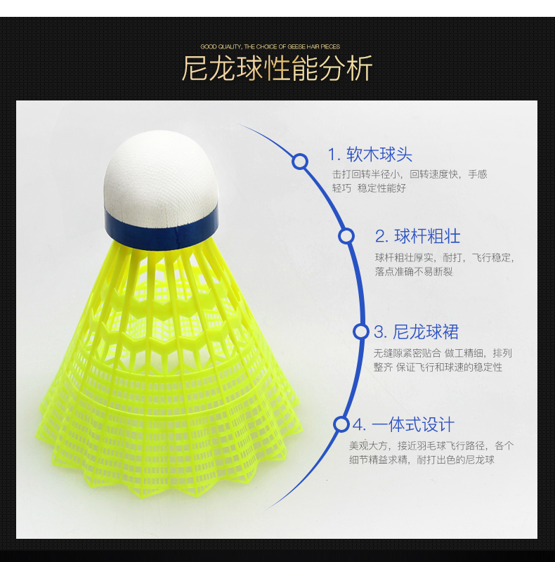 Bóng nhựa cầu lông Yonex Yonex không thể đánh bại 12 yy nylon 6 chống lại bóng đào tạo vua vợt cầu lông chính hãng