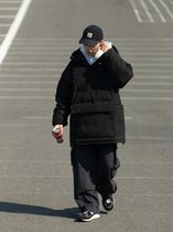 BENT IDEA winter New outdoor warm thick white duck down loose hooded tooling down jacket male tide