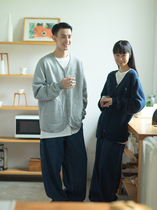 BENT IDEA 21SS Japanese retro casual solid color loose couple double zipper cardigan sweater mens coat