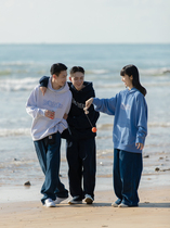 BENT IDEA 2021 New Japanese letters couple sweater clothes mens spring and autumn thin loose hooded top tide