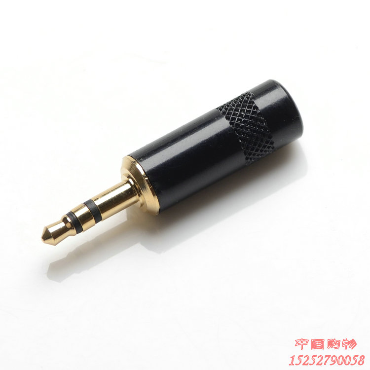 Music Group Optoelectronics jc231L-BG Black Gold Plated 3 5 Plug Stereo Headset Small Three Core Audio 3 5 mm