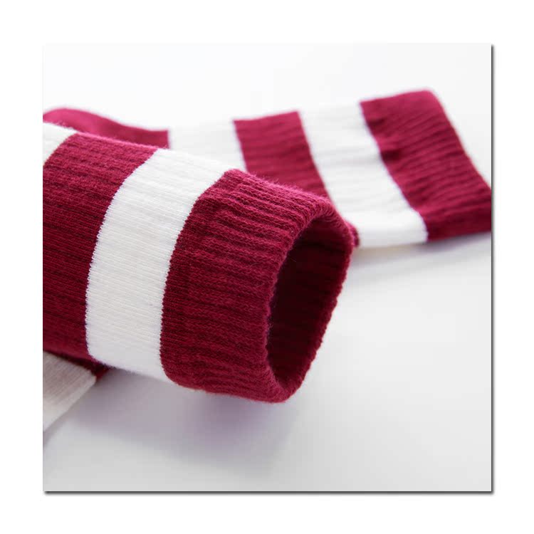 SOOCKS vớ cotton sọc dày vớ sọc 0115 đỏ trắng đầy đủ 60 vớ chống trượt