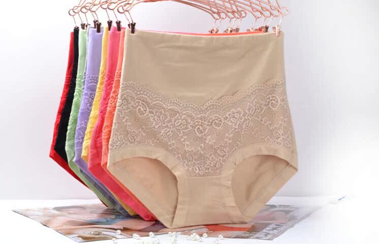 Jiao Fen Na 2255 eo cao nữ cotton tam giác đồ lót cotton cao eo lớn kích thước ấm áp cung nữ đồ lót XL quần áo lót