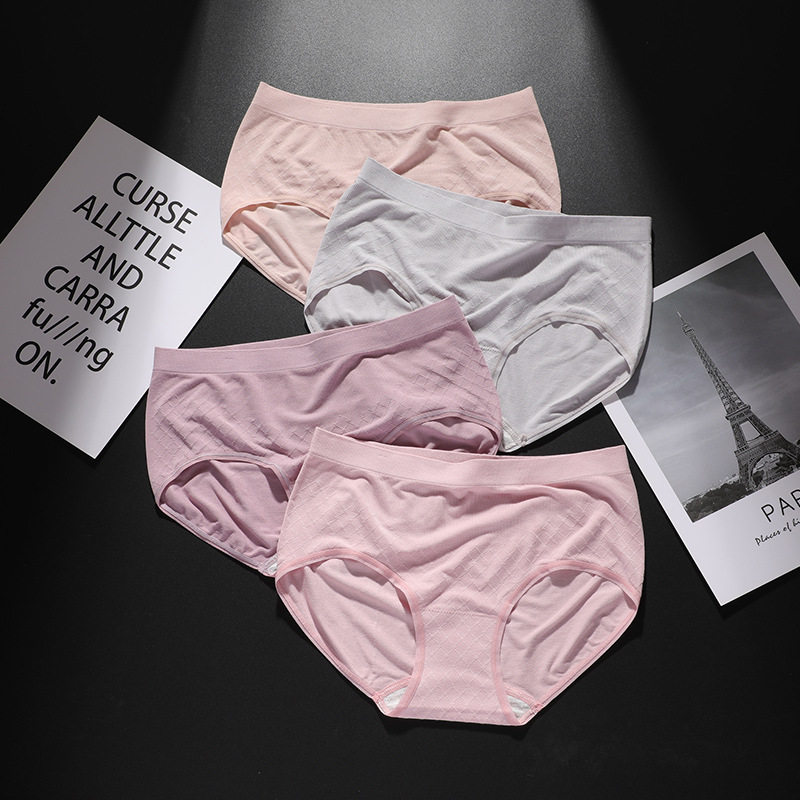 2 comfortable and simple modal mid-waist antibacterial pure cotton crotch soft and breathable spring and summer thin girls underwear
