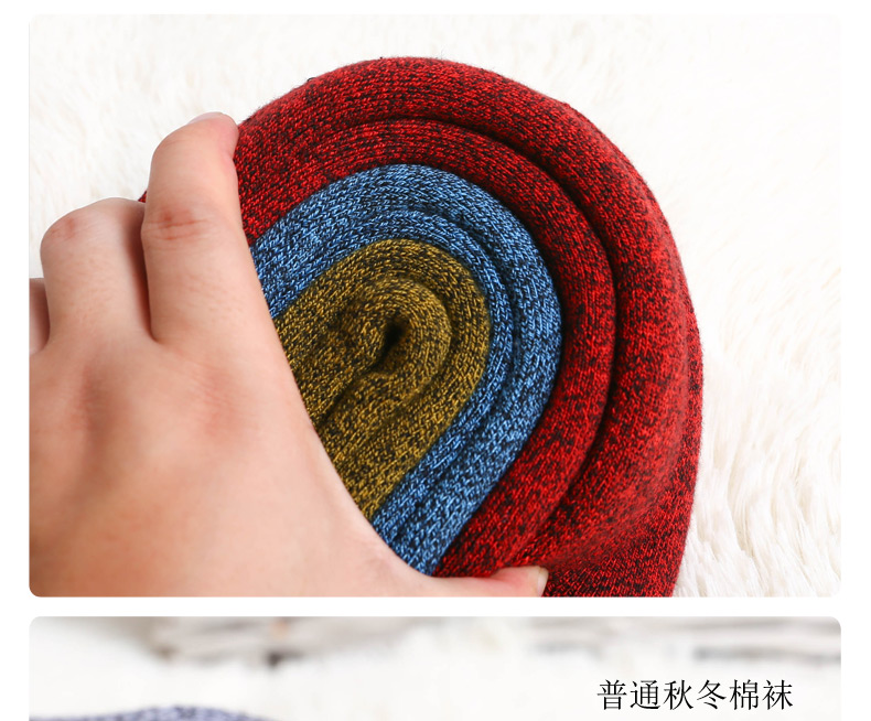 Vớ mùa đông cotton nữ Phiên bản Hàn Quốc của tất dày nữ vớ cotton ấm mùa đông ống trường gió cộng với vớ nhung Nhật Bản tất bông xù người lớn