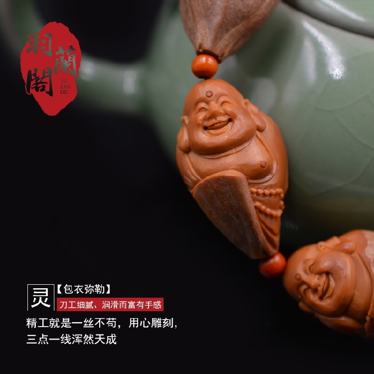 Olive Nuclear Handstring Purple Leather Coated Mölle Zhou Yiqing Pure Hand Sculpted Millver Nuclear Sculptor Olive Nuclear Sculpture