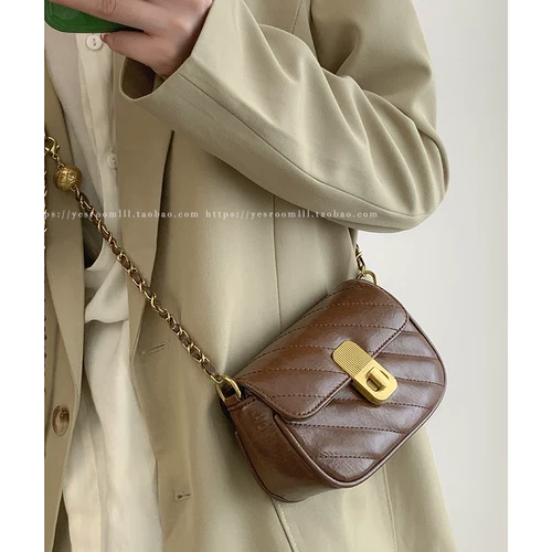 Небольшая сумка, сумка через плечо, модная цепь, сумка на одно плечо, коллекция 2023, на цепочке