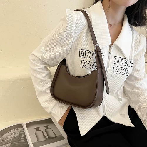 Универсальная портативная сумка подмышку, сумка на одно плечо, коллекция 2023, из натуральной кожи