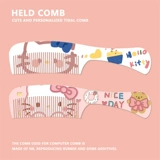Hello kitty, антистатическая портативная пластиковая милая расческа
