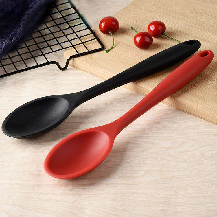 Factory supply one silicone kitchenware kitchen spoon silicone spoon rice spoon more cooking tools