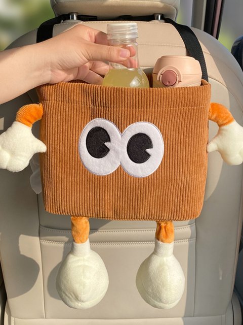 Car trash can tissue box with umbrella storage barrel storage barrel car rear seat hanger sanitary barrel