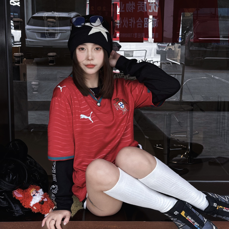 Puma 26Th World Cup in the United States, Canada, and Mexico Portugal Team Home Fan Version Jersey Short-Sleeved T-Shirt 783278 Puma 26Th World Cup in the United States, Canada, and Mexico Portugal Team Home Fan Version Jersey Short-Sleeved T-Shirt 783278