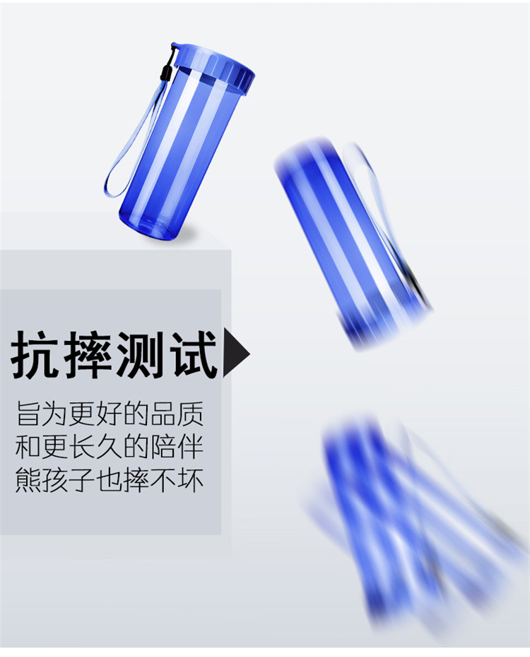 Cốc nhựa sinh viên cầm tay Phiên bản Hàn Quốc của nam và nữ chống rò rỉ đơn giản cốc ngoài trời di động chống rơi cốc tùy chỉnh logo cốc cafe giữ nhiệt