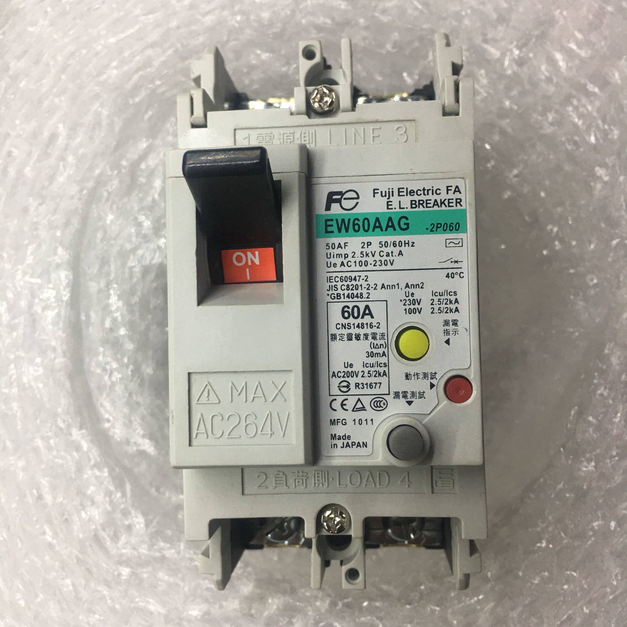 Original genuine Fuji leakage circuit breaker EW32 60AAG 2P 6A 10A 16A 20A 25A32A60A