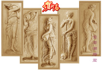 Sandstone Reliefs Mural Exterior Wall Guesthouses Hotel KTV Eurostyle Figure Sand Sculptures Bath Goddess