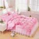 Phiên bản Hàn Quốc của công chúa váy ren ren bốn mảnh cotton cotton màu rắn ren chăn trải giường 1,5 m / 1,8m - Váy Petti váy giường