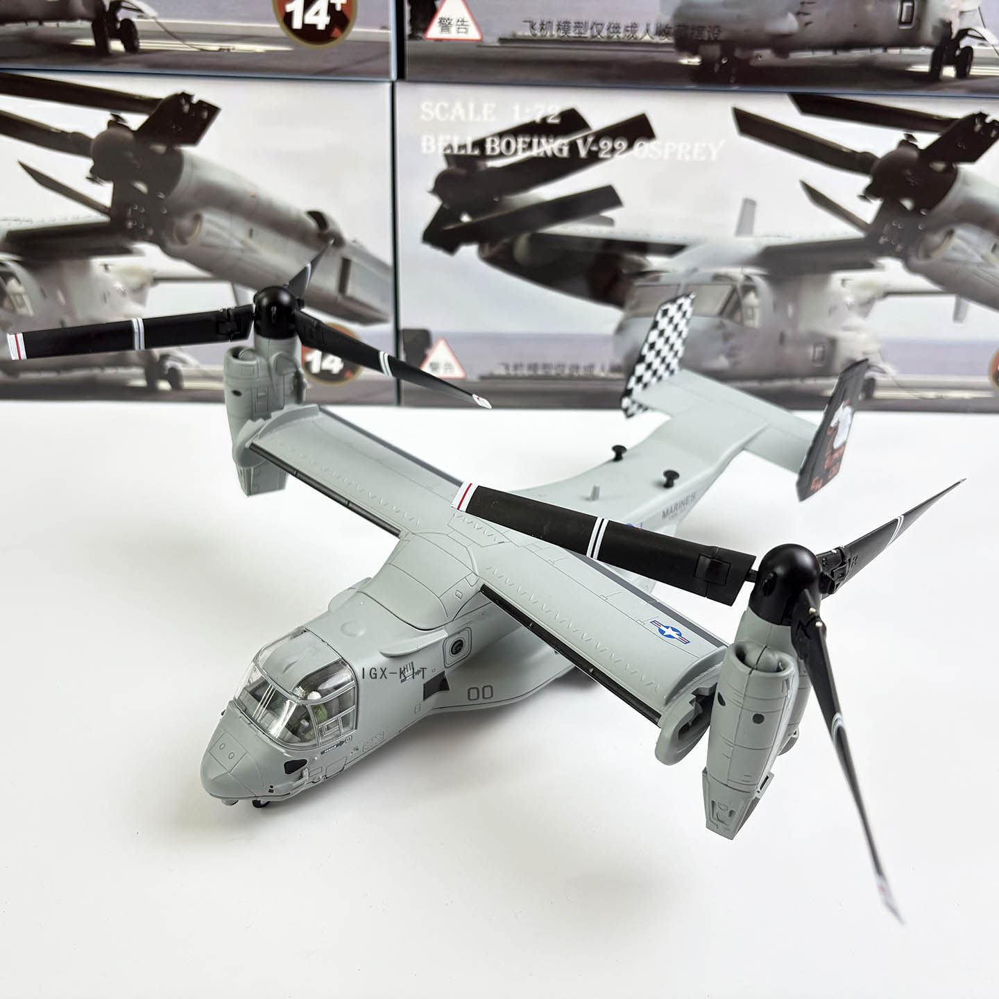 25年必買！1/72 V22魚鷹傾轉旋翼機模型，軍工級細節