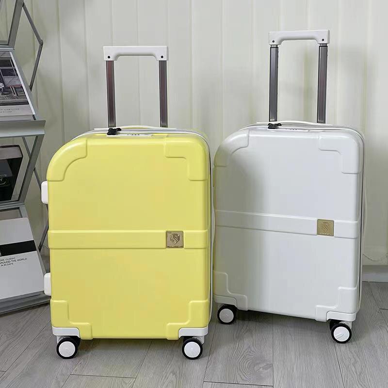 High - value luggage trunk box ultra - quiet wheel travel boarding box in red zip 20 inch password box