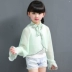 Mùa xuân và mùa hè cô gái chống nắng áo choàng ngoài trời quần áo trẻ em áo khoác cardigan học sinh trẻ em chống nắng quần áo phần mỏng thoáng khí bộ quần áo thể thao trẻ em Quần áo ngoài trời cho trẻ em