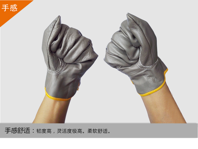 Găng tay ngắn chống cháy lớp da găng tay khai thác tài xế mặc bảo hiểm lao động nhiệt độ cao bán buôn công nghiệp xuất khẩu bán hàng trong nước găng tay hở ngón