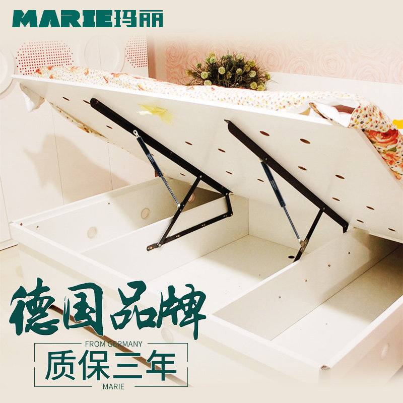 Mary bed with hydraulic rod support frame gas spring tatami gas bracing lifting device pneumatic gas telescopic rod bed bracket