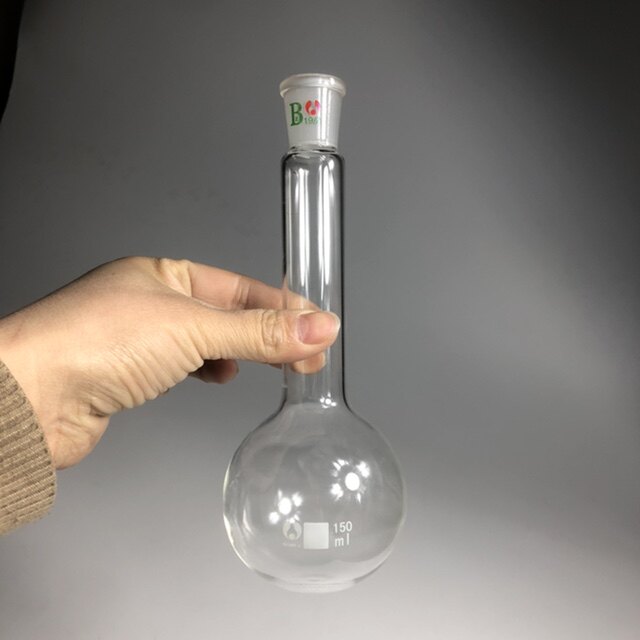 烧瓶单口标准磨口圆底烧瓶（长颈）150ml玻璃烧杯仪器