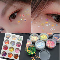 Rave music festival makeup Bundy nightclub DIY color star glitter glitter face makeup face stickers lolita sequins