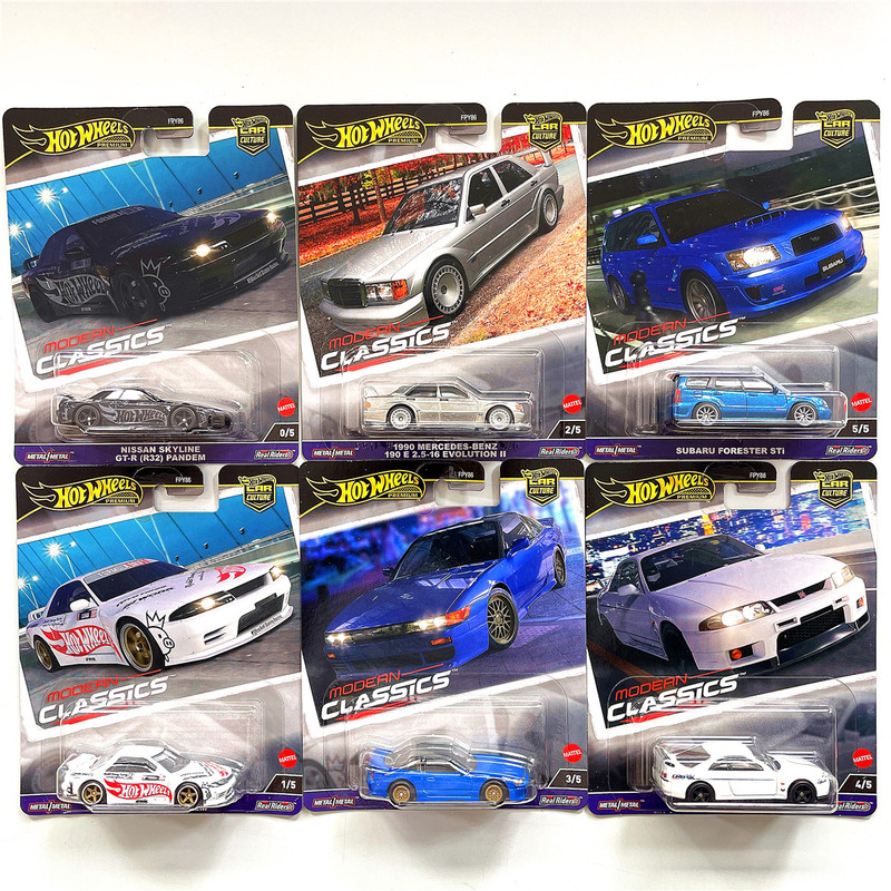Hot Wheels No. 0 Car Automotive Culture Mercedes-Benz Honda Civic Hyundai Classic Collectible Alloy Car Model Fpy86 Mitsubishi