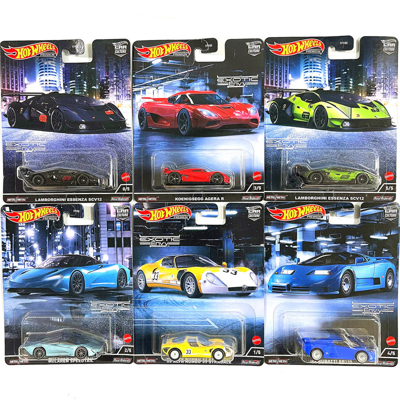 Hot Wheels Supercar Collectible Car Model Bugatti Mclaren Lamborghini Aston Martin Fpy86