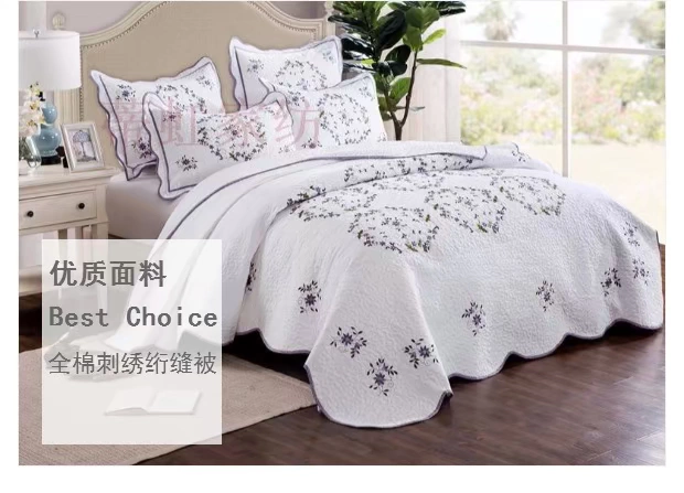 Khăn trải giường bằng vải bông nhỏ màu trắng tinh khiết được trải giường bằng chăn trải giường bằng vải bông