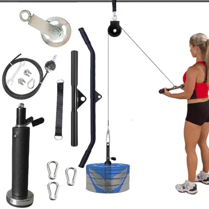 Flying Bird High Pull-Down Exercise Machine Home-Use Gantry Modified with Steel Wire Rope and Plastic Pulley Set for Arm and Shoulder Training