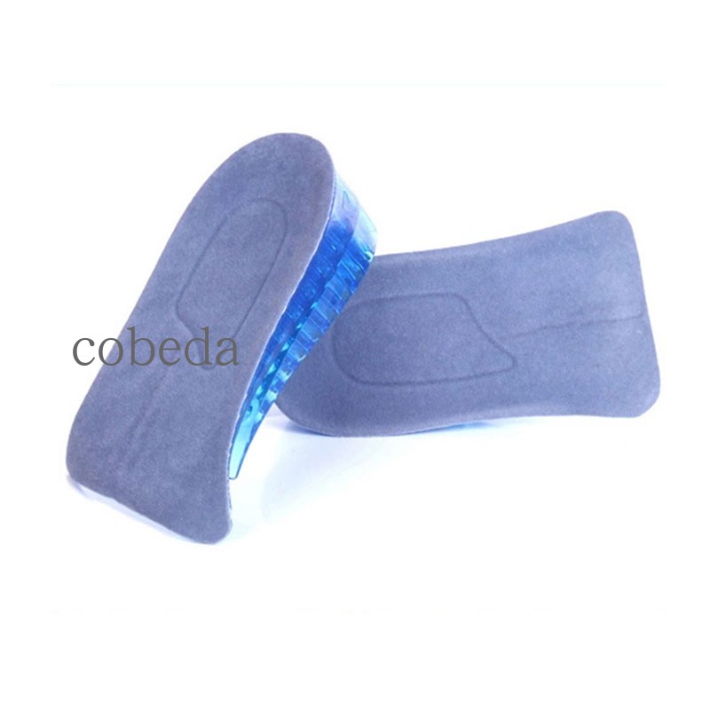 Combida inner heightening insole heightening half pad invisible silicone suede two-layer comfortable shock-absorbing heel half pad