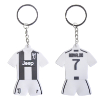 Spot European Cup football Real Madrid Barcelona Juve Liverpool MU shirt keychain gift souvenir hair
