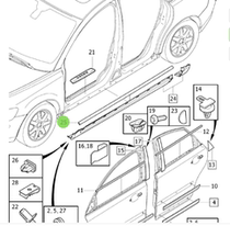 Suitable for Volvo s40 bottom side sealing strip bottom dam sealing strip waterproof rubber strip