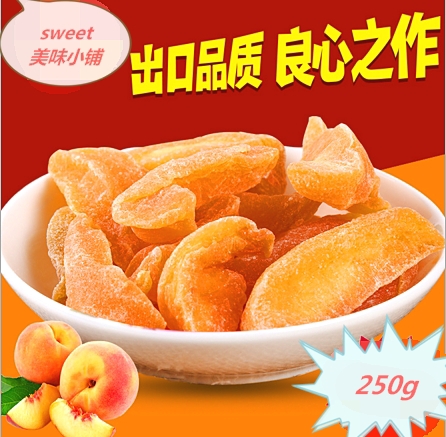 Export dried yellow peach Original flavor dried peach meat dried peach pregnant fruit 250g
