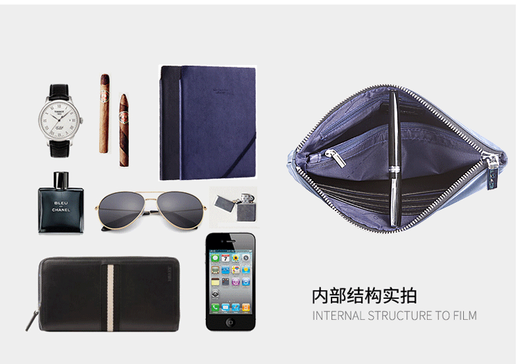 Túi xách nam mới vải thường dung tích lớn túi ly hợp Oxford vải nylon phong bì ly hợp túi xu hướng túi nam - Túi của con người túi juno