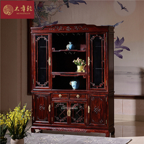 Mahogany furniture wine cabinet Indonesian black acid branch wine cabinet Modern Chinese broadleaf yellow sandalwood collection cabinet ornaments locker