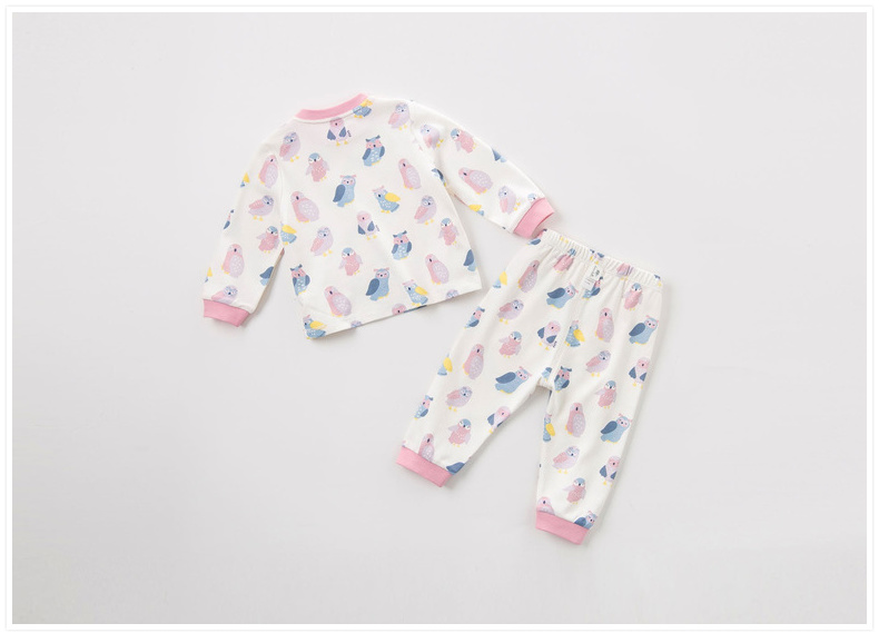 David Bella Xiaojuan gia đình mùa thu và mùa đông quần áo trẻ em cotton phim hoạt hình động vật đồ lót nhà phù hợp - Quần áo lót quần áo trẻ em 10 tuổi