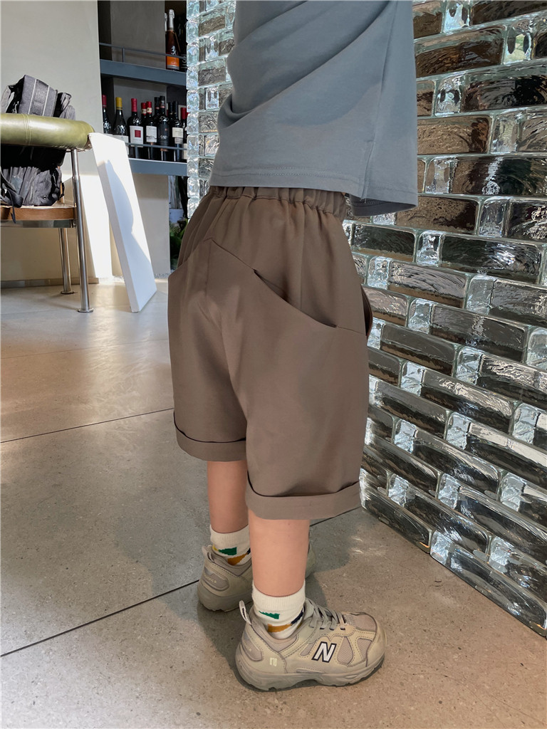 MINIV KIDS~Premium Elephant Grey Toddler Suit Shorts Kids Summer Pants