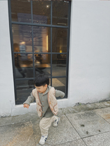 MINIV KIDS letter from late autumn~baby fur vest childrens autumn and winter vest jacket jacket