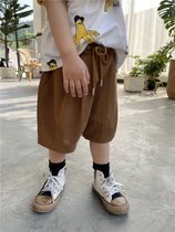 MINIV KIDS~Super Cool Tencel Cotton Caramel Shorts Baby Summer Pants Kids Casual Pants