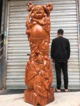 African rosewood hand-carved fine five-son Maitreya wood carving ornaments shape big domineering 55-50-195
