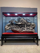 Spot hot selling Umu root carving pendulum pieces wood carving landscape works full of garden spring color length 193 meters width 58 58 181 cm