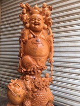 Hot spot Lao rosewood root carving Wuzi Dengke Buddha statue overall carving 204-86-70 Size specifications