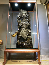 Hot sale gold silk Nanmu root carving crafts Buddha statue carving Guan Gong wood carving Millennium gloomy wood martial god of wealth two meters and three meters