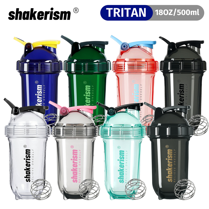 Shakerism Shaker Cup Banana Milkshake Protein Shake Powder Mixing Ball Cup Fitness Portable Sports Water Cup