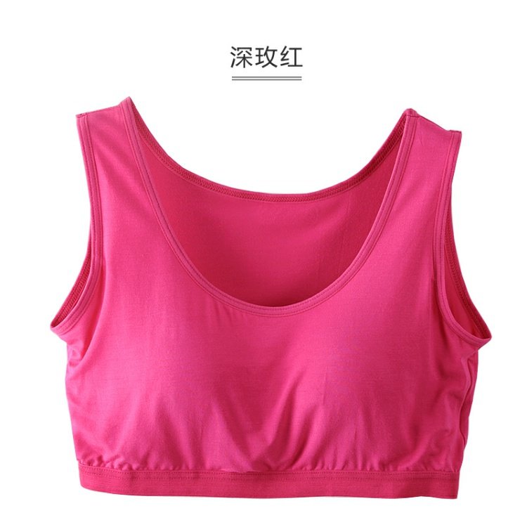 Modal áo ngực một mảnh áo ngực bên trong dây đeo dưới ngắn cổ tròn nửa áo vest mùa hè quần áo mới của phụ nữ áo ống