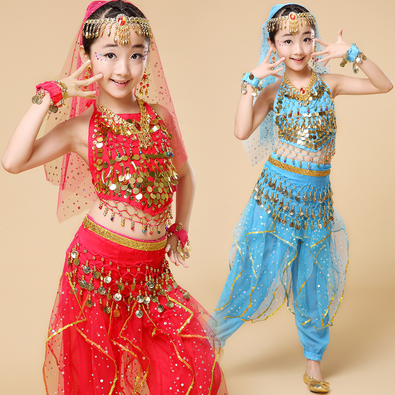Children India Dance Out of Service India Dance Costume Girl Child Toddler Belly Dance Performance Suit Xinjiang Dance