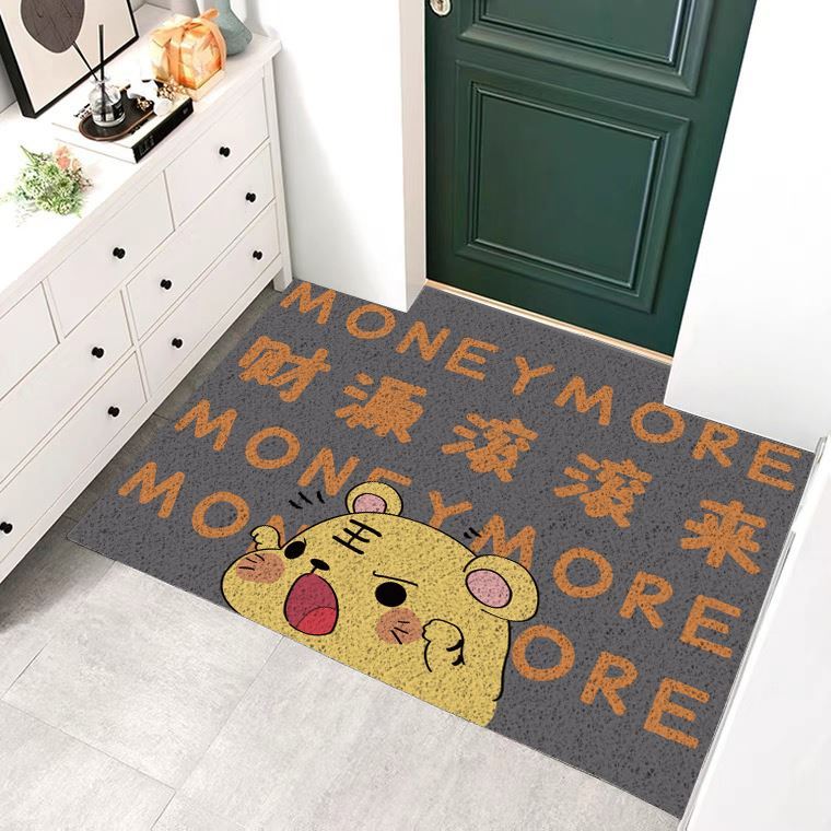 Tiger-year ground cushion tiger rug red silk ring footbed free cut into the door mat into the door mesh red doorway for home